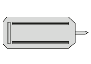 AFM Support Chip with Alignment Grooves (backside view)