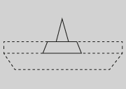 Trapezoidal Cross Section AFM Cantilever with tip on narrow flank