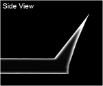 ATEC AFM探針を横から見たSEMイメージ