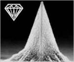 導電性ダイヤモンドコートAFM探針のSEMイメージ