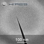 MikroMasch 高分解能HiRes-C AFM プローブ探針のSEMイメージ　拡大