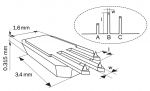 3本のレバーを持つ MikroMasch AFM プローブCSCシリーズの図