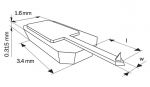 MikroMasch® AFMプローブ　シングルカンチレバーの模式図